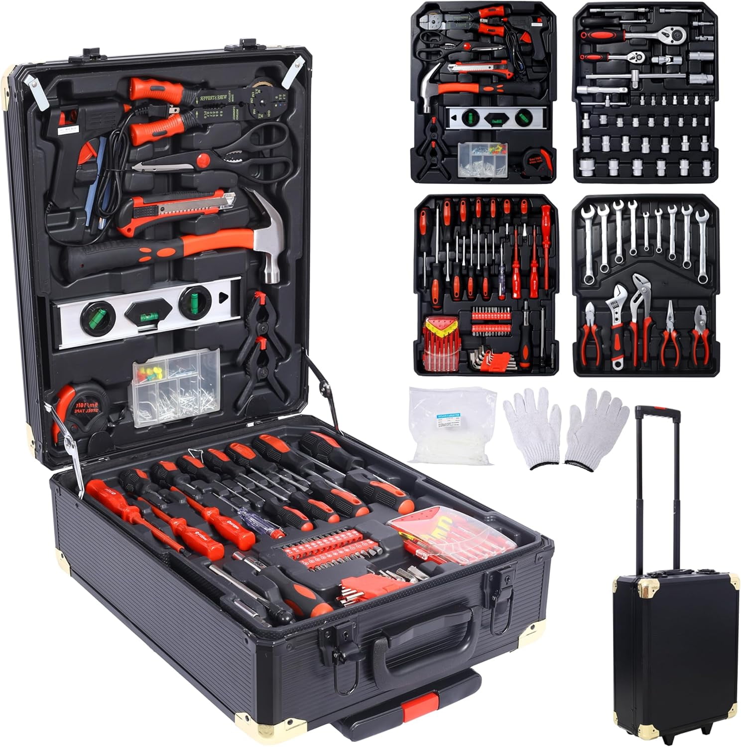 Haus Quick-Release Snap Rail Garage Organizer, 59-Piece Storage