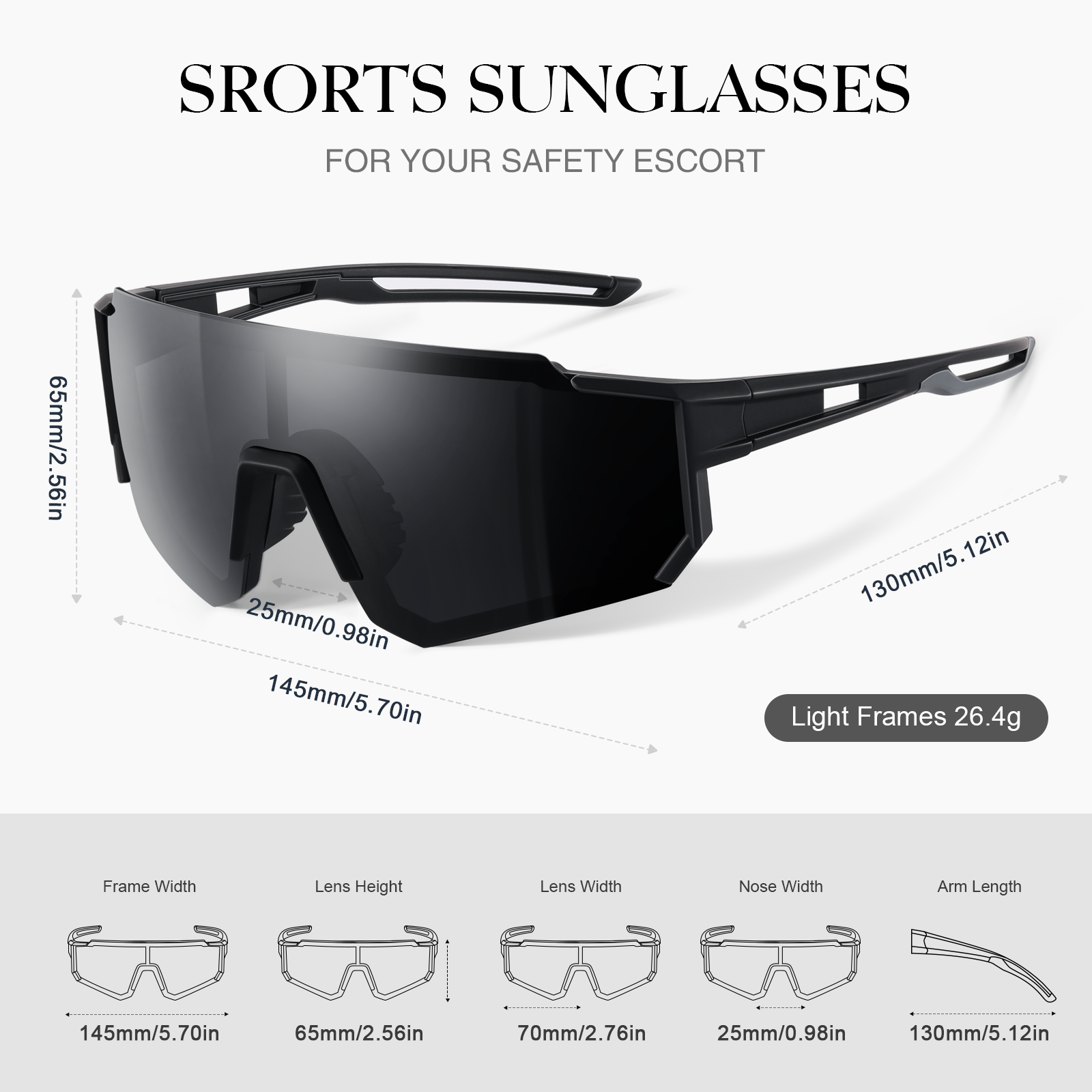 AOMASTE Polarized Sports Sunglasses, 3-Pack photo 3