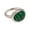 Green, variant on Women's Oval Gemstone Stainless Steel Ring Personalized High Polished Band Ring Jewelry Comfort Fit Green Size 8