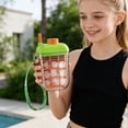 thumbnail image 3 of Hanging Strap Detachable Ice With Rotating Ice Removal Function Ice 500ml Cube Bottle With Easy Ice Tray Water Bottle Leak Proof Lid Vertical Ice Maker For Freezer Travel, 3 of 5