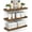 Rustic Brown, variant on BAYKA Floating Shelves for Wall, Wall Mounted Rustic Wood Shelves for Bathroom, Bedroom, Living Room, Kitchen, Hanging Shelf for Books/Storage/Room Decor with 22lbs Capacity (Black, 3 Set, 15.7in)