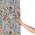 thumbnail image 3 of Shower Curtain, Bohemian Funny Cute Chicken Waterproof Fabric Plastic Shower Curtain, Drying Fast Bathroom Curtain with 9 Buttonholes, Ruffle Shower Curtain 60x72in, 3 of 8