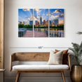 thumbnail image 3 of Elephant Stock Austin Footbridge Skyline Wall Art - Horizontal Multi Panel Canvas - Living Room Wall Decor - City Multi Panel - Gray And Beige Decor - 45" x 28", 3 of 8