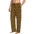 Pajama Pants Men Men's Pajama Bottoms, Modern Snake Pattern Yellow Pj