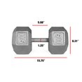 thumbnail image 2 of CAP Barbell Single Solid Cast Iron Hex Dumbbell, 115-Pound…, 2 of 4