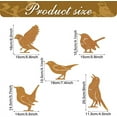 thumbnail image 2 of Tutuviw 5Pcs Courtyard Decoration Garden Ornaments Metal Birds Rusty Birds Silhouette Craft Statue Ornaments Decoration Garden Sculptures Garden Decor, 2 of 7