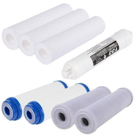 

Yescom 8 Pcs Filter Replacement Set for 5-Stage Reverse Osmosis System RO Cartridges