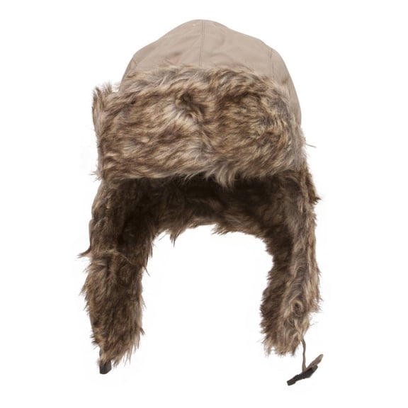 Winter Faux Fur Flight Trooper Aviator Hat Cap - Khaki