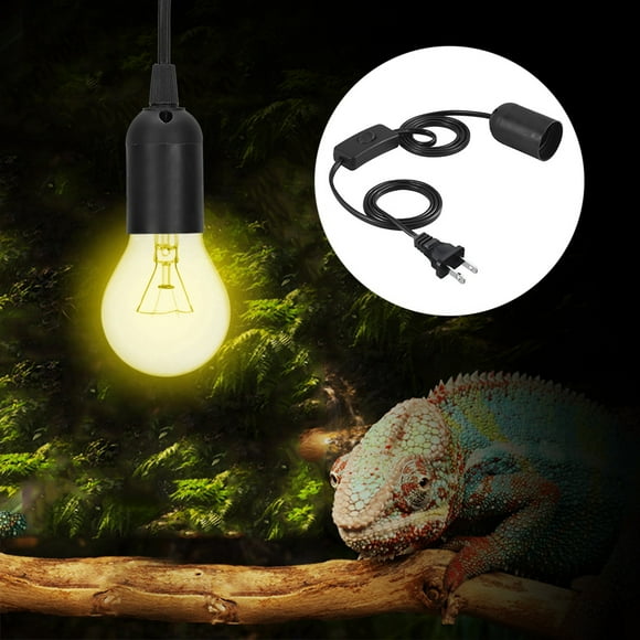 Black Color Reptile Heat Lamp Stand, Plastic Durable Reptile Heat Lamp Holder, Tortoise For Reptile US Plug 110V