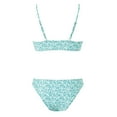 thumbnail image 6 of idosla Women's 2 Piece Bikini Sets Ditsy Floral Swimsuit Tie Back Swimwear (Light Green, S), 6 of 7