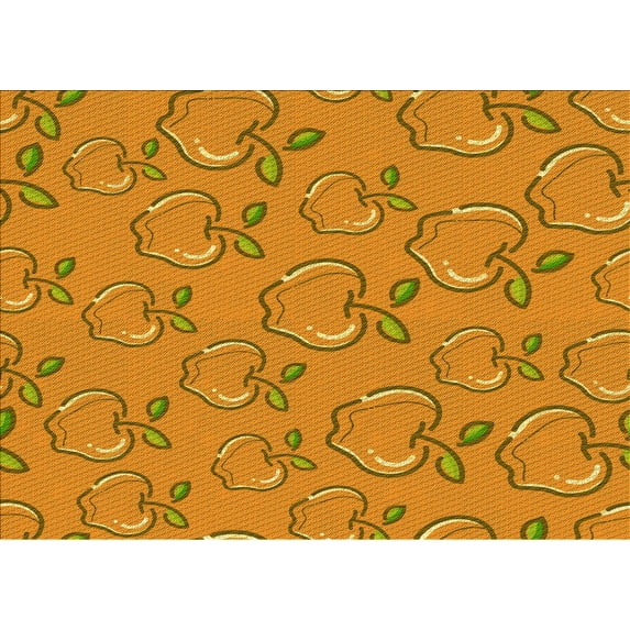 Ahgly Company Indoor Rectangle Patterned Dark Orange Area Rugs, 3' x 5'