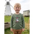 thumbnail image 6 of RUINIXCW Toddler Baby Boy Girl Silly Goose Outfit Infant Baby Girl Boy Fall Sweatshirt Clothes Goose Letters Embroidery Long Sleeve Crew Neck Pullover Tops, 6 of 9
