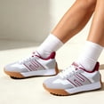 thumbnail image 6 of AOV Wide Toe Box Arch Support Womens Walking Shoes Platform Fashion Tennis Sneakers Plantar Fasciitis Orthotic Slip on Casual Athletic Sneakers WhiteGreyRed Size 7, 6 of 6