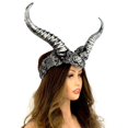 thumbnail image 3 of Steampunk Style Luxury Metallic Ram Goat Horn Devil Headband Halloween Costume Masquerade Cosplay Prom Ball Party, 3 of 3
