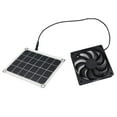 thumbnail image 1 of Ventilador de de panel solar, ventilador de energía solar W 5 V, ventilador portátil para , invernadero, casas rodantes,, 1 of 9