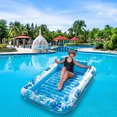 thumbnail image 4 of T-50 E Inflatable Pool Floating Bed Maple Leaf Lounge Chair Single Person Foldable For Beach Comfort Pvc Material Portable Relaxation, 4 of 7