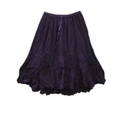 Mogul Womens Fashion Long Skirt Purple Medieval Skirt