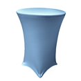 thumbnail image 2 of LA Linen Housse Ronde en Spandex pour Table de Bar Haute, 36 Pouces Ronde 42 Pouces de Hauteur, Lumière Bleue, 2 of 3