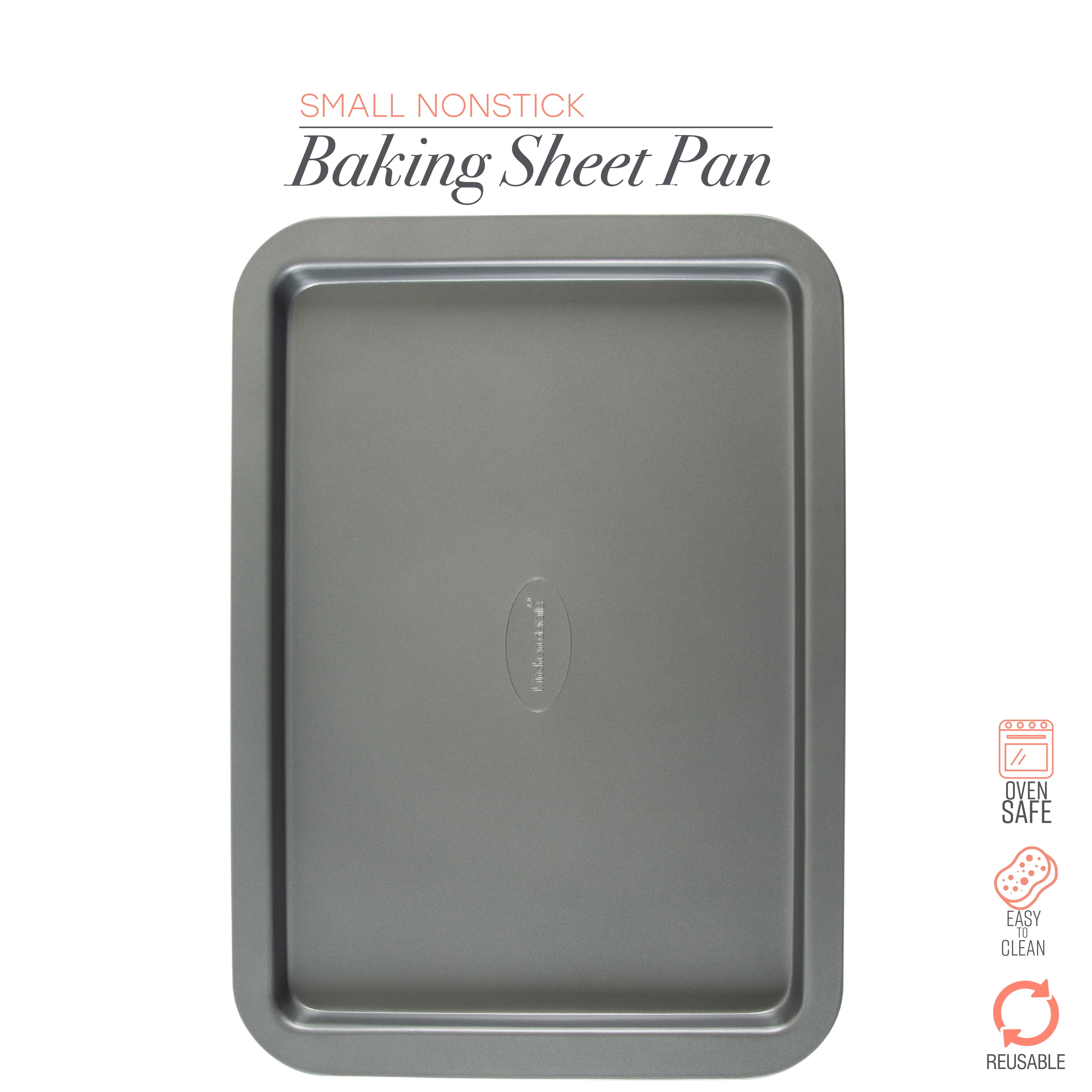 Pianpianzi Extra Large Cake Pan Sheet Pan with 15x10 Small Baking Sheet 10  Inch ,Upgrade 4MM Thicker Version,Reusable Silicone 