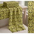 thumbnail image 6 of Soimoi Yellow Cotton Poplin Fabric Filigree Damask Print Fabric by the Yard 42 Inch Wide, 6 of 7