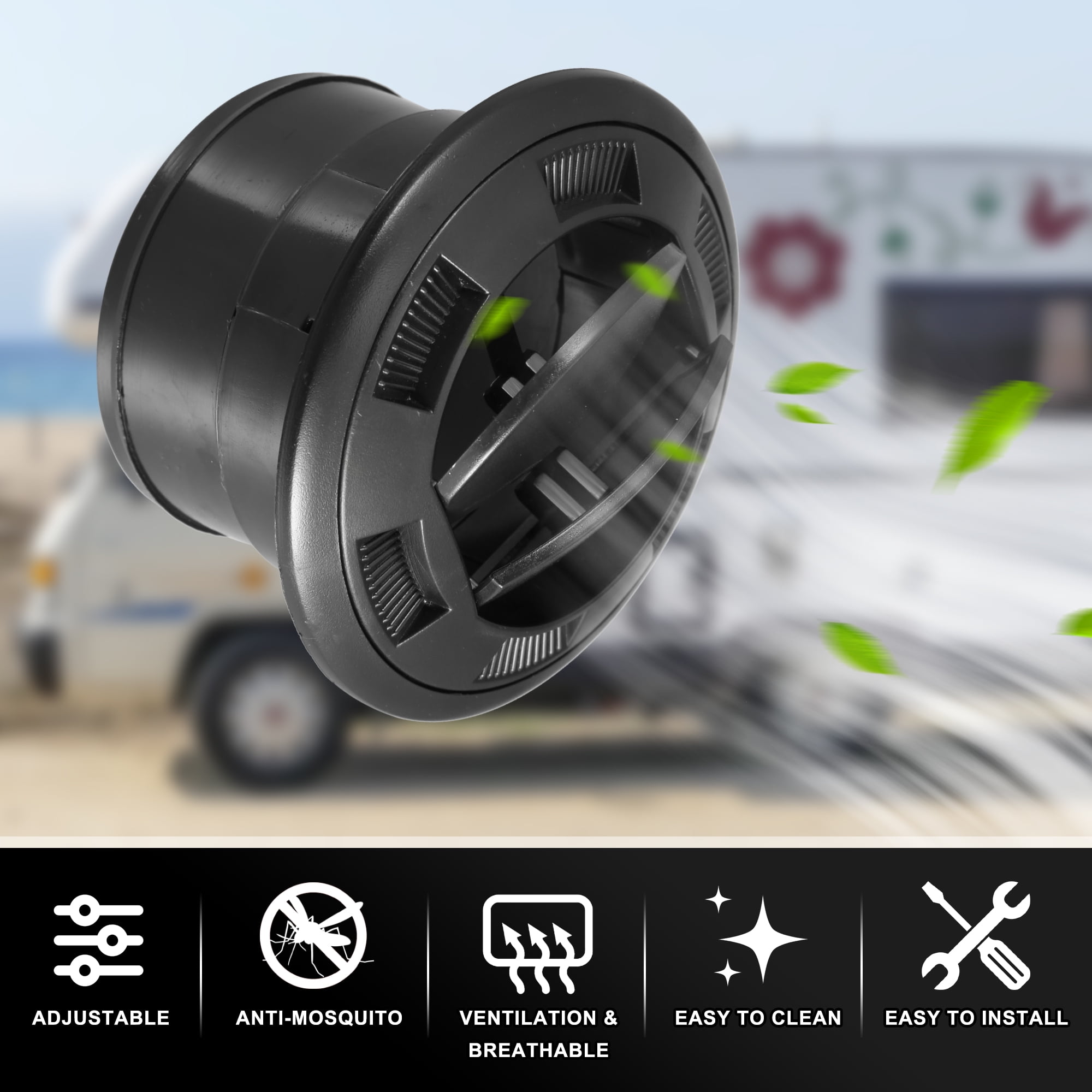 Aazon.co: Partuto 4Pcs Round AC Air Outlet Vent Louvered Dashboard