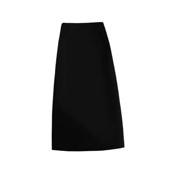 YuXingFu Business Straight Skirt for Women Elegant Solid Color Casual Commute Temperament Suit Skirt Black S
