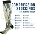 thumbnail image 4 of FREEAMG 1 Pairs Flower Pattern Compression Socks for Women Men Knee High Stocking for Running,Athletic,Medical, 4 of 7