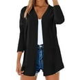 thumbnail image 2 of Sweet Home Farm Women's Cotton Linen Shirt Loose Fit Button Down Casual Top for Daily Wear, Work & Vacation Black L, 2 of 9