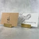 thumbnail image 3 of Antique Brass Table Card Holders Set of 10 Wide Size Memo Price Tag Stands, 3 of 5
