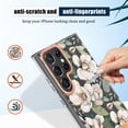 thumbnail image 6 of for Samsung Galaxy S23 Ultra Case, Flexible TPU Magnetic Cover Support Wireless Charging Slim Flower Grass Pattern Shockproof Protective Shell for Ladies Women Girls, Rosegold Flowers, 6 of 10