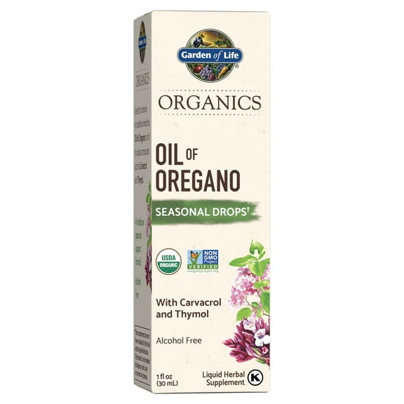 Garden of Life Organics Oil of Oregano Seasonal Drops, 1fl oz (30 mL)
