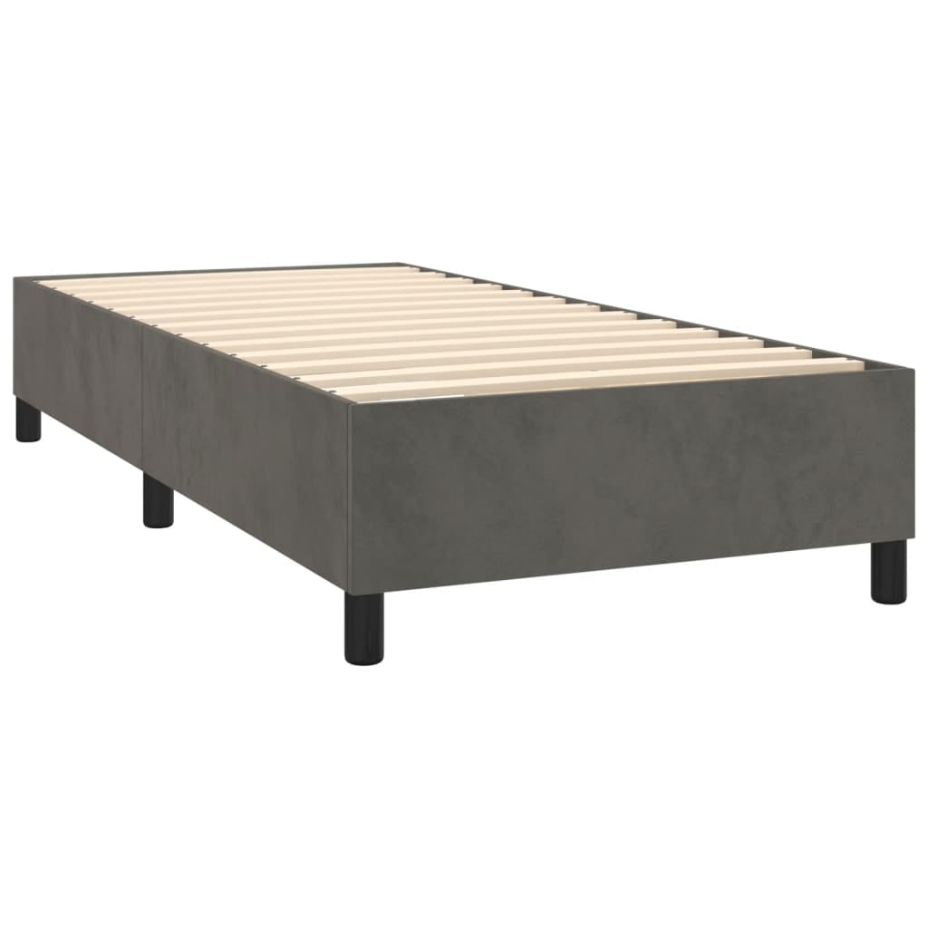 vidaXL Bed Frame Platform Bed Mattress Foundation Bedroom Furniture Velvet - Thumbnail 3