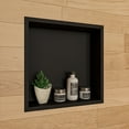 thumbnail image 5 of ALFI brand 16" x 16" Black Matte Stainless Steel Square Single Shelf Bath Shower Niche, 5 of 12