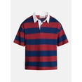 thumbnail image 5 of No Boundaries Striped Rugby Shirt with Short Sleeves, Men's XS-4XLT, 5 of 5