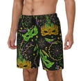 thumbnail image 2 of Daiia Carnival Mardi Gras3 Mens Swim Trunks Swim Shorts Quick Dry Swim Shorts with Mesh Lining Pockets-3X-Large, 2 of 9