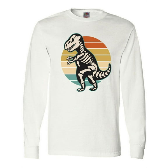 Inktastic Dinosaur Skeleton Halloween Long Sleeve T-Shirt