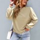thumbnail image 2 of Women Top Fall Top Loose Pure Color Warm Crewneck for Daily Life ANGGREK Otros, 2 of 8