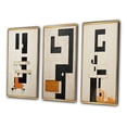 thumbnail image 3 of Designart "Abstract Monochrome Minimalism New Order V" Modern Geometric Framed Wall Art Set Of 3 - Black Abstract Frame Gallery Wall Set For Home Decor, 3 of 7