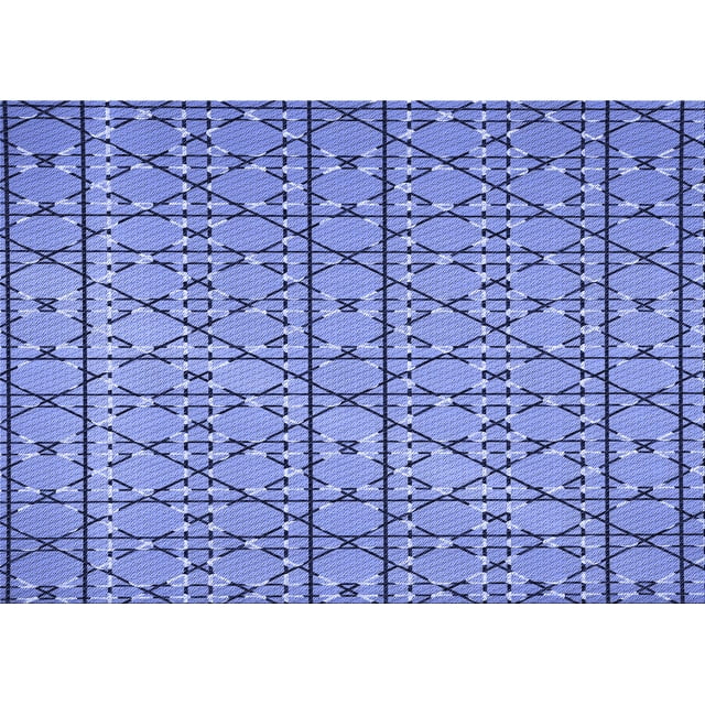 Ahgly Tapis Rectangulaire Lavable en Machine Intérieur Transitionnel Bleu Denim, 2 Pieds x 4 Pieds