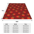 thumbnail image 3 of Fuzoiu Strawberry Print Ultra-Soft Micro Fleece Blanket,All Seasons Flannel Throw, Lightweight Blanket for Bed, Sofa, Couch, Movie Night, Camping, and Travel-50"x40", 3 of 7