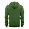 thumbnail image 4 of TOWED22 Men's Hoodies Casual Pullover Hooded Sweatshirt Long Sleeve Quarter Zip Hoody Tops With Kangaroo Pocket(AG,XXL), 4 of 4