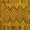 thumbnail image 1 of Ahgly Company Indoor Square Southwestern Yellow Country Area Rugs, 6' Square, 1 of 4