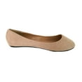 thumbnail image 2 of Shoes8teen Womens Ballerina Ballet Flat Shoes 8600 Nude Micro 11, 2 of 3
