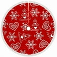 thumbnail image 2 of Mecorevxz Christmas Tree Skirt Knitted Tree Skirt with Snowflake, Xmas Tree&Hearted Partten for Christmas Tree Skirt Knitted Christmas Decorations 120cm, 2 of 6