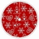 thumbnail image 2 of Falda de árbol de Navidad de lino estampado de 120 cm | Tela no tejida duradera | Oculta el soporte del árbol y protege el suelo de las agujas y la savia | Tapete decorativo navideño para sala de, 2 of 6