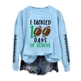 thumbnail image 1 of VBARHMQRT Sweatshirts de Football pour Femmes Imprimé Rugby Col Rond Manches Longues Pull, 1 of 2