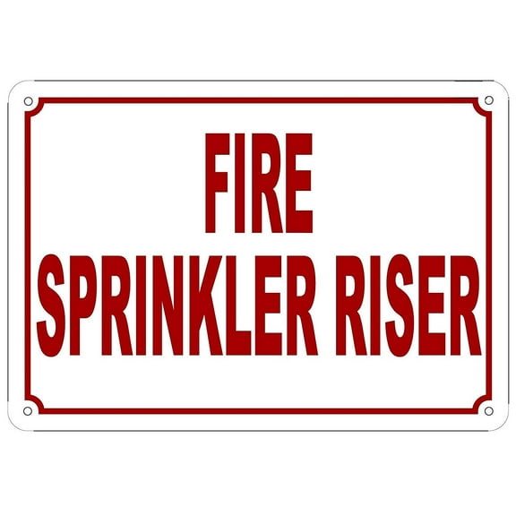 Fire Sprinkler Riser sign (Aluminium 7x10)