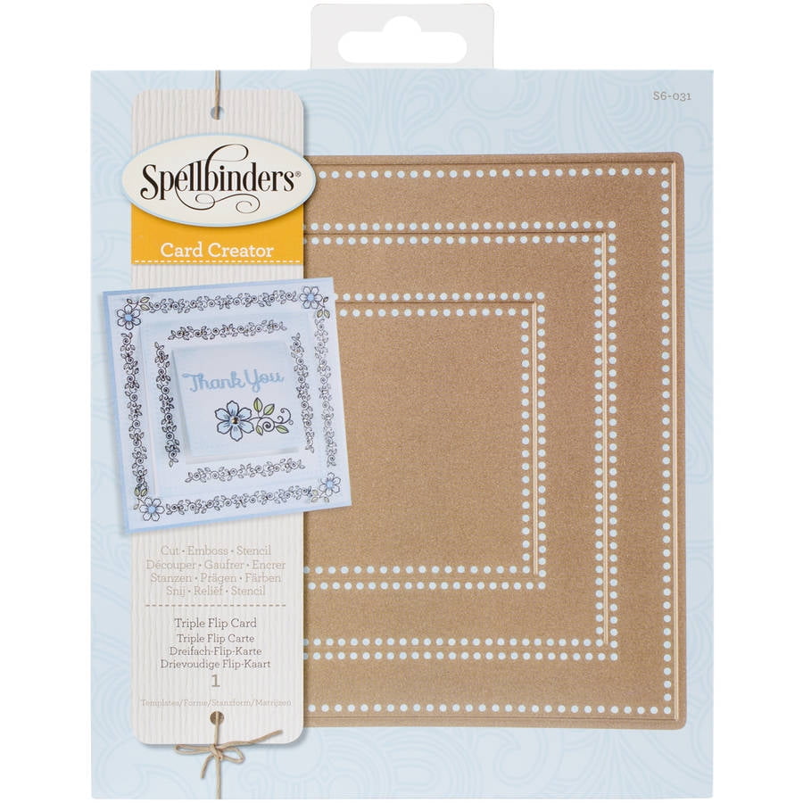 Spellbinders Nestabilities, 6" X 6" Card Creator Dies, Triple Flip ...