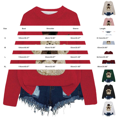 thumbnail image 3 of Chandails Grande Taille pour Femmes 2025 Imprimé Graphique Tendance Manches Longues Col Rond Tricot Automne Décontracté Coupe Ample, 3 of 4