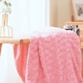 thumbnail image 2 of HAITRAL 2-in-1 Pillow Blanket for Home and Travel Little Rose Pink, 2 of 6